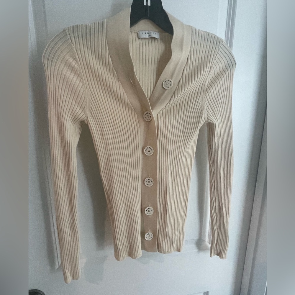 Sandro Ribbed Cardigan